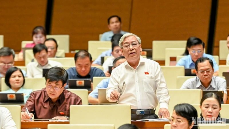 Quang cảnh phiên họp của Quốc hội, chiều 27/5/2025. (Ảnh: BÙI GIANG)