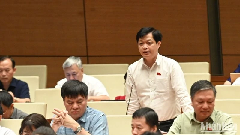 Đại biểu Nguyễn Hải Nam (Đoàn thành phố Huế). (Ảnh: BÙI GIANG) 