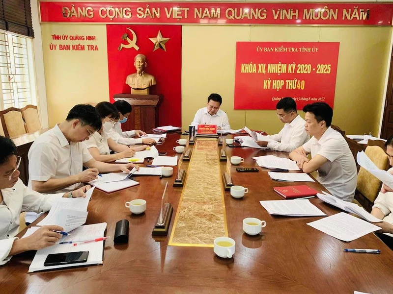 Kỳ họp 40 của Ủy ban Kiểm tra Tỉnh ủy Quảng Ninh.