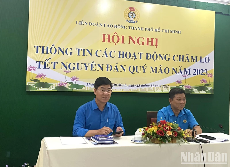 Lãnh đạo Liên đoàn Lao động Thành phố Hồ Chí Minh tại Hội nghị.