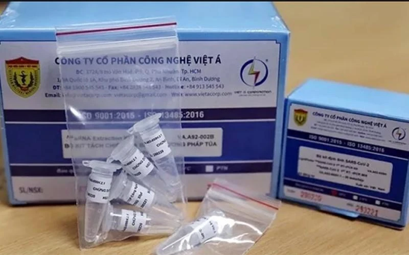 Bộ kit test xét nghiệm Covid-19 của Công ty cổ phần Công nghệ Việt Á. (Ảnh minh họa)