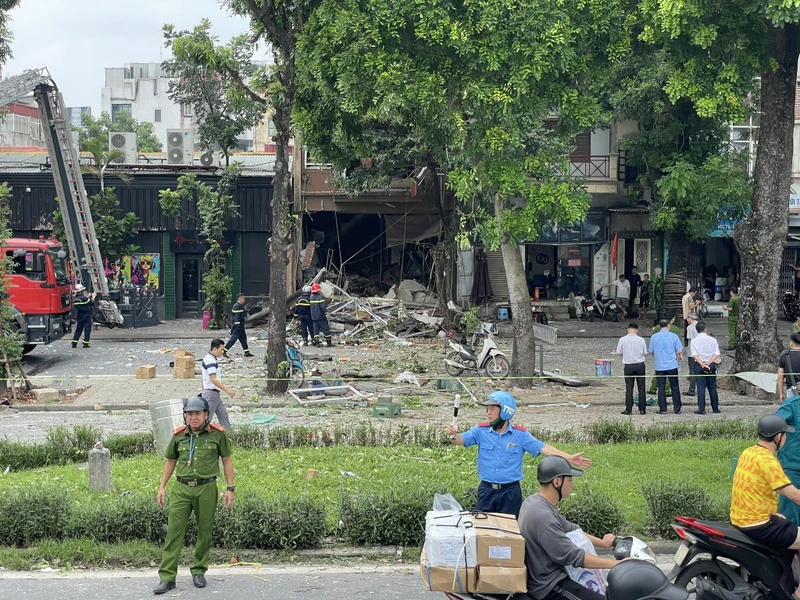 Khu vực hiện trường hiện đã được phong tỏa. (Ảnh: CTV Nguyễn Định)
