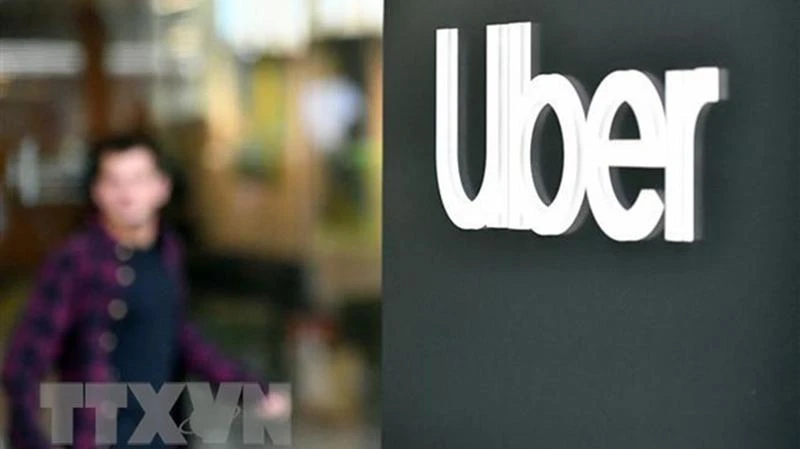 Biểu tượng của hãng xe công nghệ Uber. (Ảnh: AFP/TTXVN)