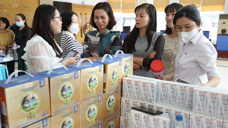 Học viên được giới thiệu về các dòng sản phẩm dinh dưỡng của Vinamilk.