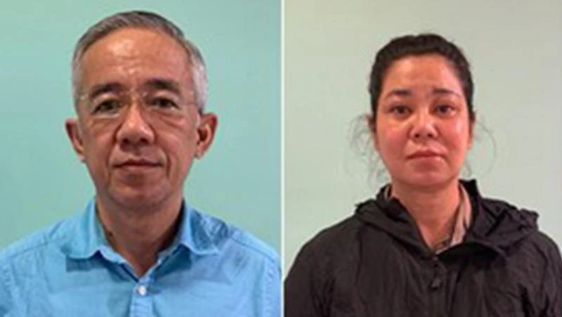 Hai bị can: Nguyễn Trí Dũng, Phan Thị Bích Hạnh. (Ảnh: CACC)