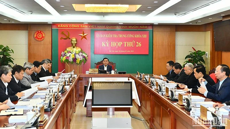 Kỳ họp thứ 26 Ủy ban Kiểm tra Trung ương. (Ảnh: ĐĂNG KHOA)