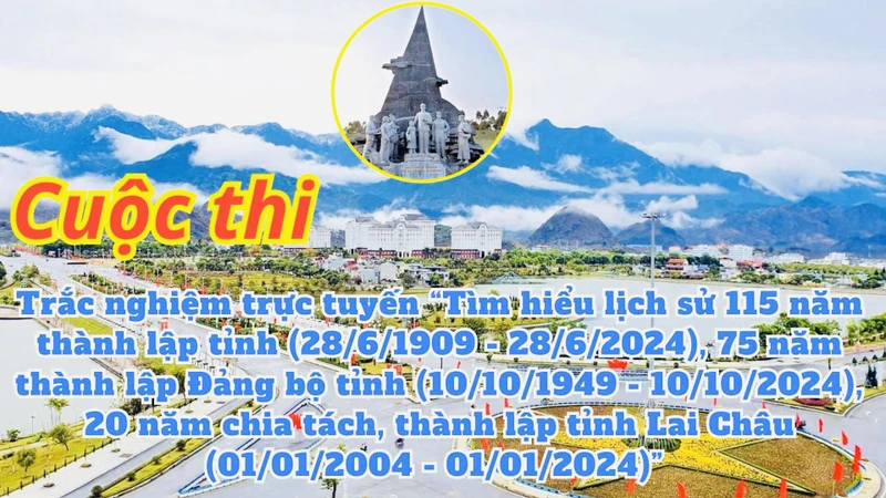 Lai Châu phát động cuộc thi trắc nghiệm trực tuyến tìm hiểu lịch sử 115 năm thành lập tỉnh.