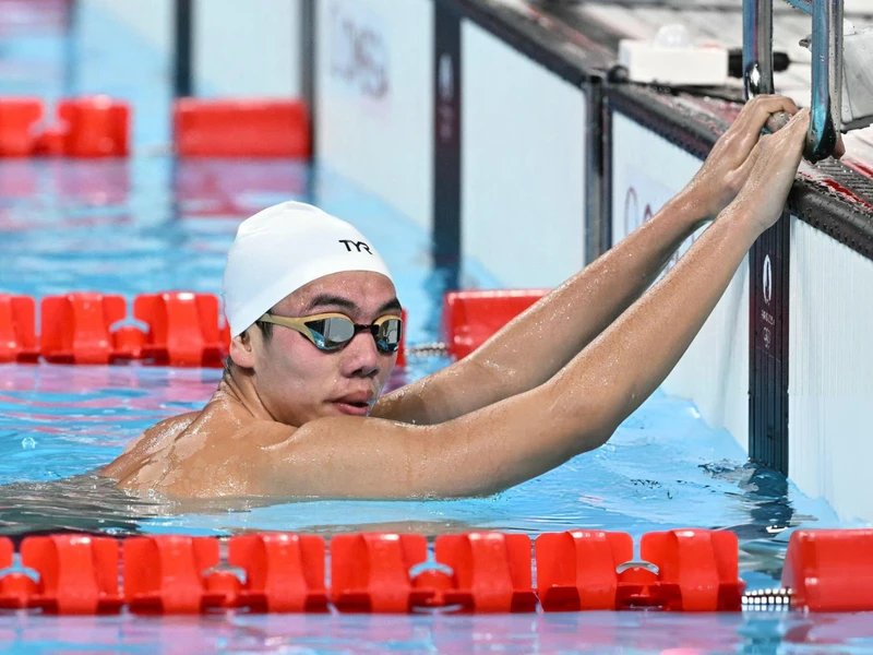 Thể thao Việt Nam đã có hai kỳ Olympic liên tiếp không giành huy chương. Trong ảnh: Vận động viên bơi Huy Hoàng từng được kỳ vọng, nhưng thành tích thi đấu giảm sút tại Olympic 2024. (Ảnh GETTY)