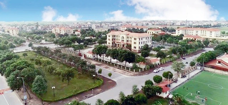 Một góc khu đô thị mới tại Thuận Thành, tỉnh Bắc Ninh. (Ảnh VĨNH LỘC)