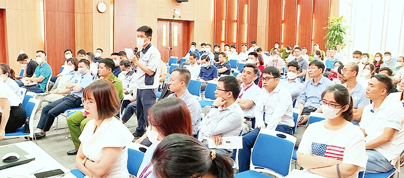 Công an tỉnh Bắc Ninh tổ chức đối thoại với doanh nghiệp về phòng cháy, chữa cháy.