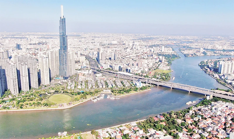 Một góc khu vực trung tâm Thành phố Hồ Chí Minh.
