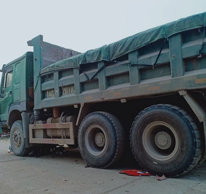 Hiện trường vụ tai nạn.