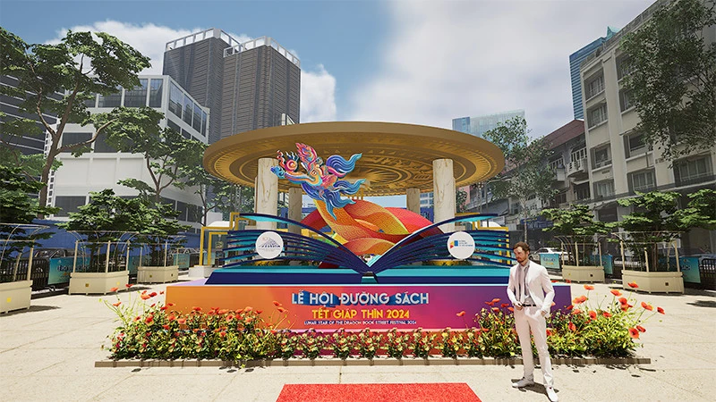 Phối cảnh Lễ hội Đường Sách Tết Giáp Thìn 2024.