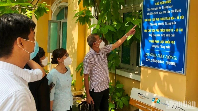 Một hoạt động giám sát của Mặt trận Tổ quốc quận Bình Thạnh.