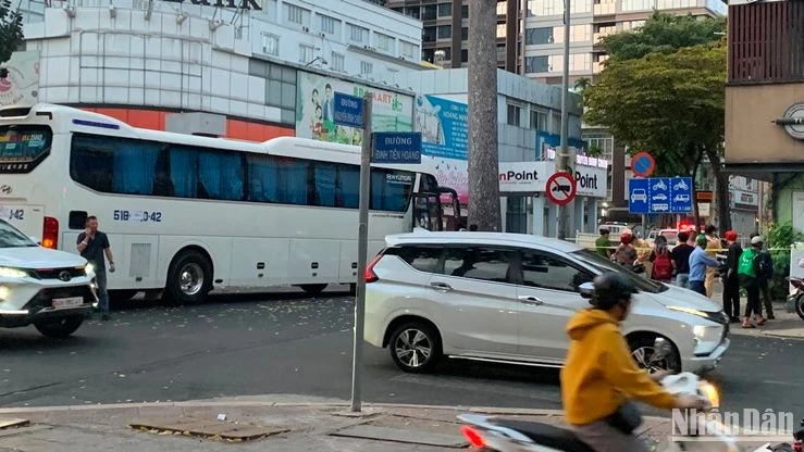 Hiện trường vụ tai nạn. 