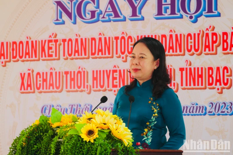 Phó Chủ tịch nước phát biểu ý kiến tại ngày hội.