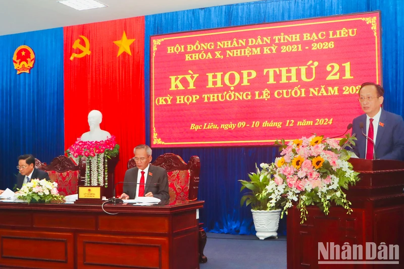 Kỳ họp thứ 21 Hội đồng nhân dân tỉnh Bạc Liêu thông qua 25 nghị quyết quan trọng phát triển kinh tế-xã hội.