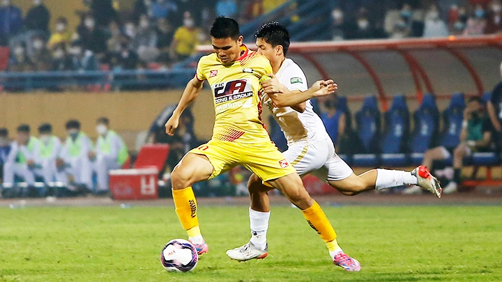 CLB Thanh Hóa đang đứng đầu BXH V.League 2023. Ảnh: KHIẾU MINH