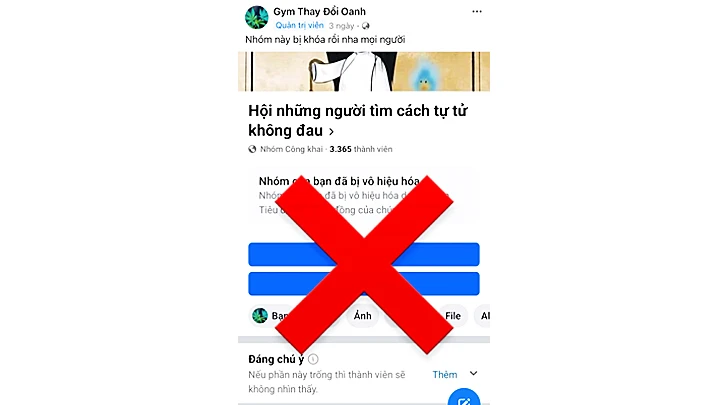 Quản trị viên thông báo nhóm cũ bị khóa và lập nhóm mới.