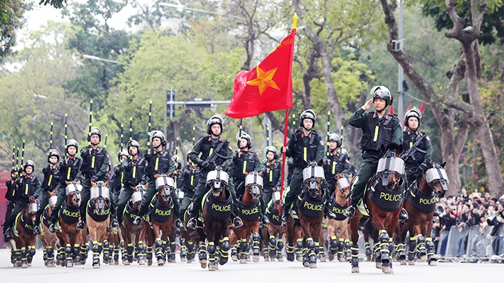 Màn trình diễn của lực lượng kỵ binh. 