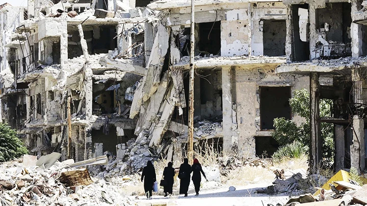 Syria cần hàng trăm tỷ USD để phục vụ công cuộc tái thiết. Ảnh: AFP