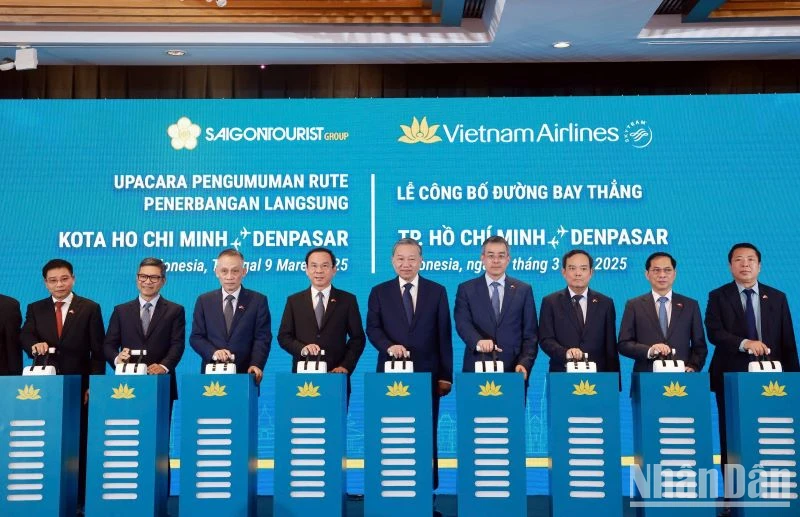 Trong khuôn khổ chuyến thăm cấp Nhà nước của Tổng bí thư Tô Lâm đến Indonesia, Vietnam Airlines đã chính thức công bố khai thác đường bay thẳng giữa TP. Hồ Chí Minh và Denpasar.