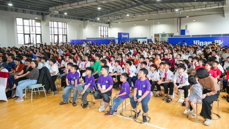 Sân chơi thu hút hơn 700 học sinh của 150 trường tiểu học, trung học cơ sở và trung học phổ thông phía Bắc.