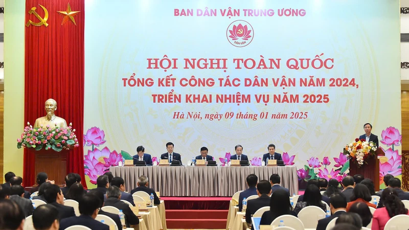 Hội nghị toàn quốc triển khai nhiệm vụ công tác dân vận năm 2025. (Ảnh: Thủy Nguyên)