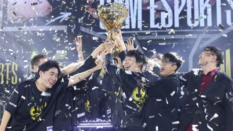 Niềm vui chiến thắng của đội tuyển GAM Esports vô địch VCS 2024. (Ảnh: Ban tổ chức) 