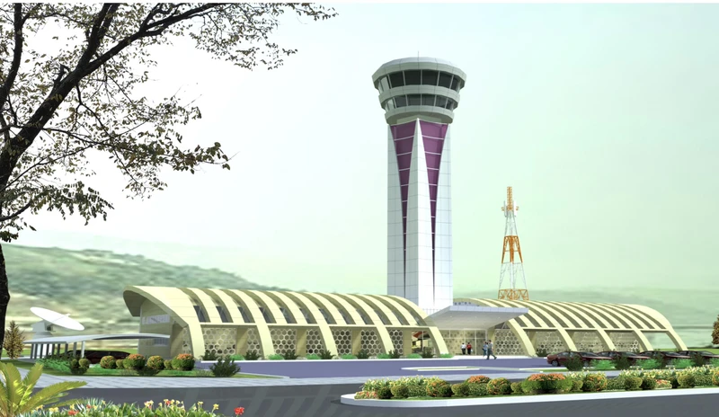 Phối cảnh Đài Kiểm soát không lưu Điện Biên