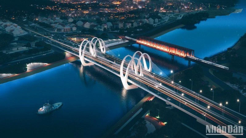 Phối cảnh cầu Đuống mới.