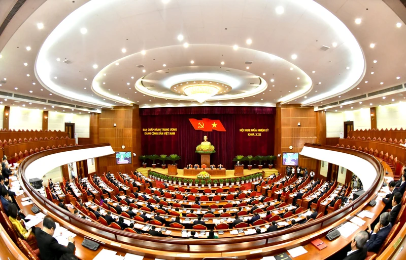 Đây là hội nghị có ý nghĩa rất quan trọng đối với việc hoàn thành thắng lợi Nghị quyết Đại hội XIII của Đảng. Ảnh: ĐĂNG KHOA