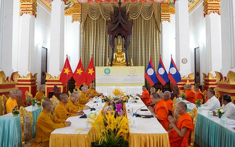 Quang cảnh hội đàm. (Ảnh: Trịnh Quốc Dũng)