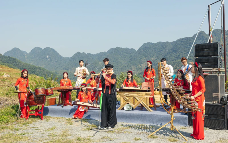 Một chương trình thử nghiệm của Solla Music tại Pù Luông (Thanh Hóa). (Ảnh: Solla Music)