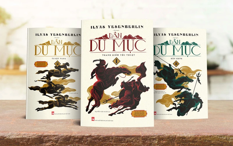 Bộ sách "Dân du mục" của văn học Kazakhstan do Nhà xuất bản Phụ nữ Việt Nam ấn hành. (Ảnh: NXB cung cấp)