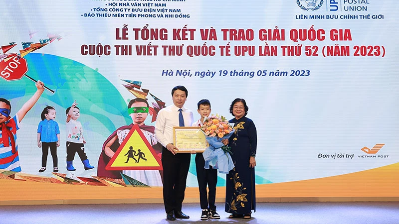Em Đào Khương Duy, giải Nhất cuộc thi. (Ảnh: Ban tổ chức)
