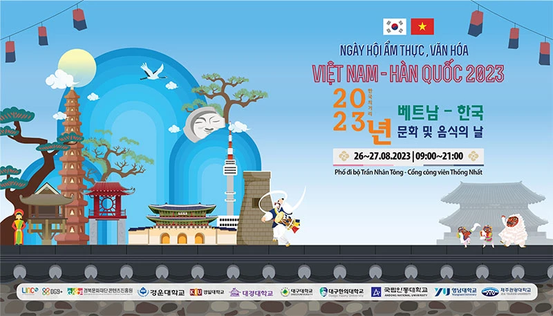 Ngày hội Ẩm thực, Văn hóa Việt Nam - Hàn Quốc. (Ảnh: Ban tổ chức)