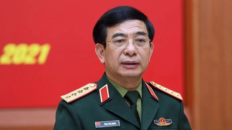 Đại tướng Phan Văn Giang, Ủy viên Bộ Chính trị, Phó Bí thư Quân ủy Trung ương, Bộ trưởng Quốc phòng. (Ảnh: QĐND)