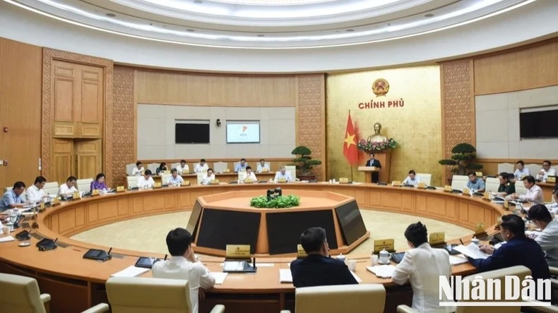 Phiên họp Chính phủ thường kỳ tháng 4 (Ảnh: TRẦN HẢI)