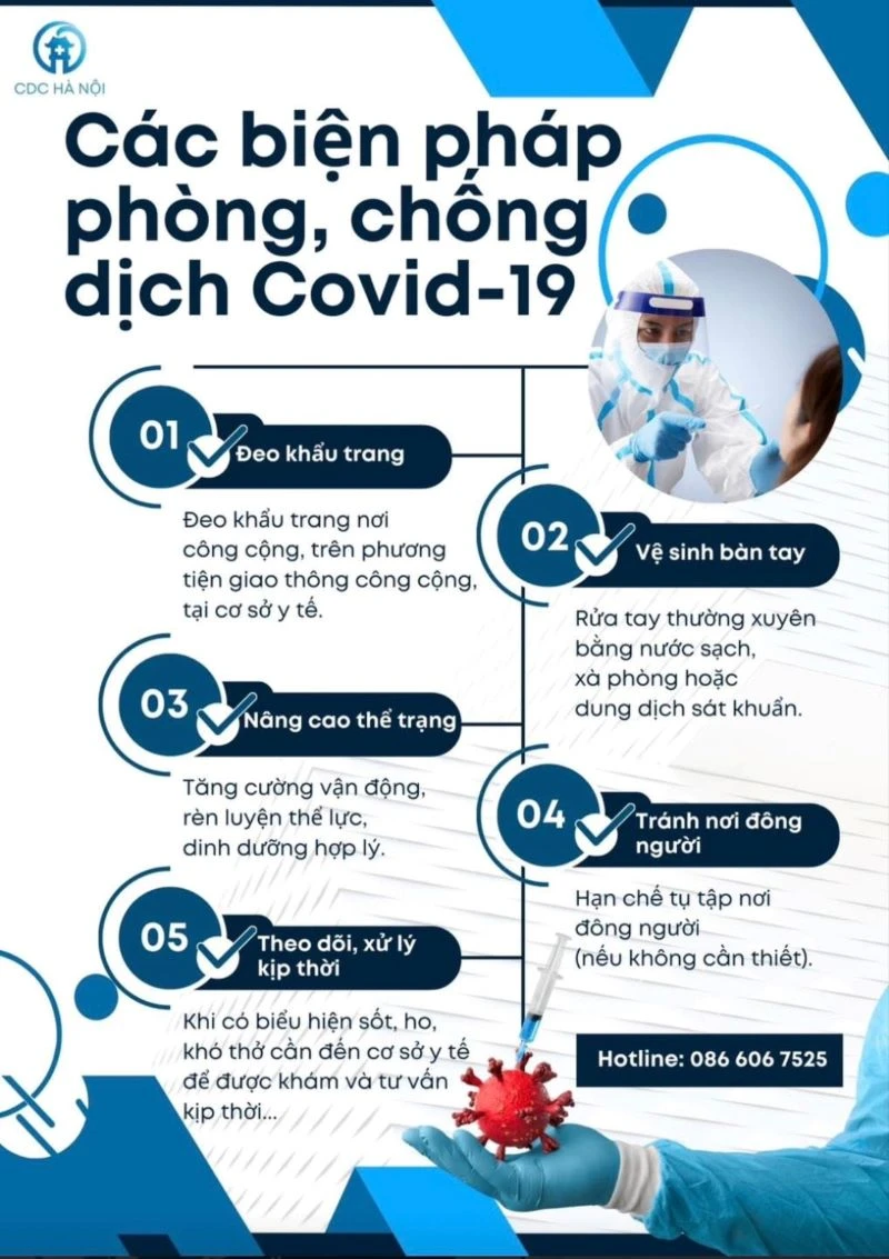 Khuyến cáo của Trung tâm Kiểm soát bệnh tật thành phố Hà Nội.