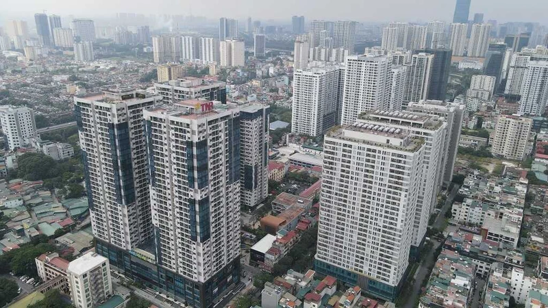 Chung cư đường Nguyễn Tuân (Hà Nội) tăng giá.