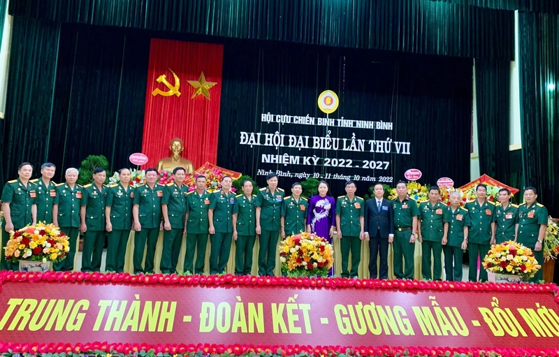Quảng cảnh Đại hội đại biểu Hội Cựu chiến binh tỉnh Ninh Bình khóa VII.