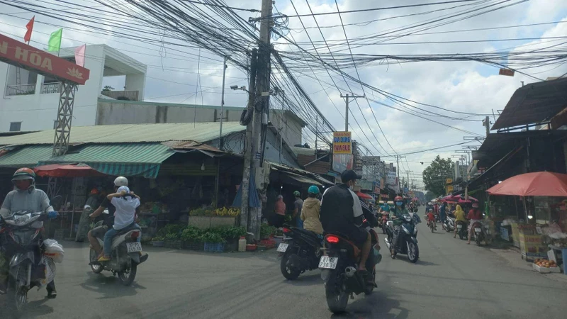 Khu vực chợ Thanh Hóa, nơi các đối tượng hẹn nhau để giải quyết mâu thuẫn.