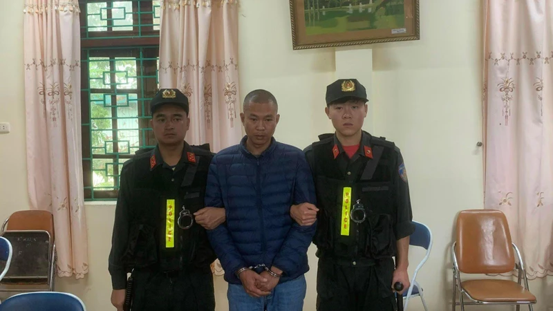Bị can Hòa tại cơ quan điều tra.