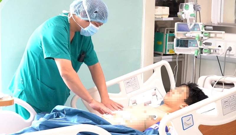 Bệnh nhi được can thiệp phẫu thuật thành công.