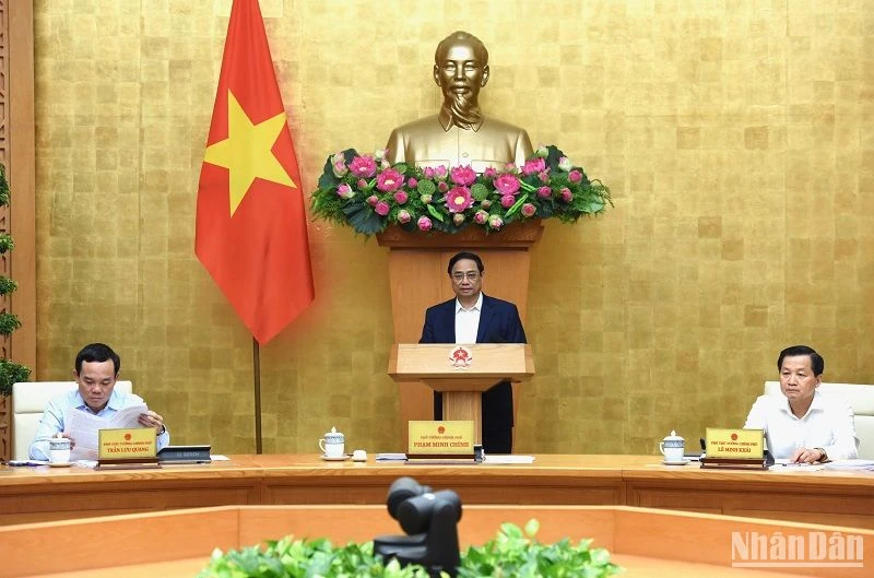Thủ tướng Phạm Minh Chính phát biểu khai mạc phiên họp.