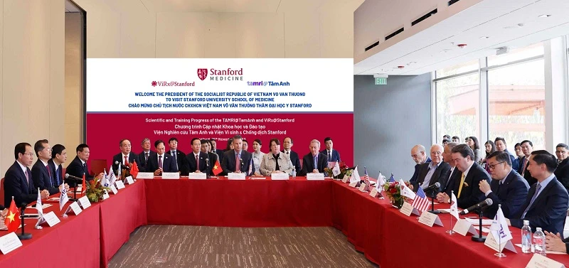  Viện vi sinh và chống dịch Stanford, Mỹ và Viện nghiên cứu Tamri, Việt Nam ký kết hợp tác.
