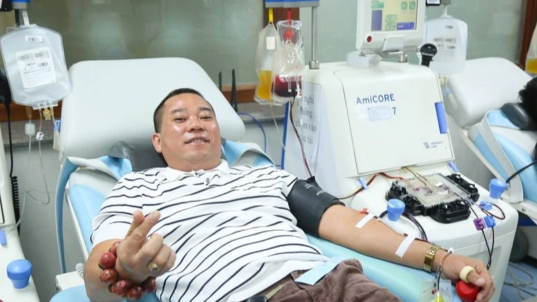 Có đến hơn 5.000 người đã hiến tiểu cầu trong năm 2023 từ 10 lần trở lên.
