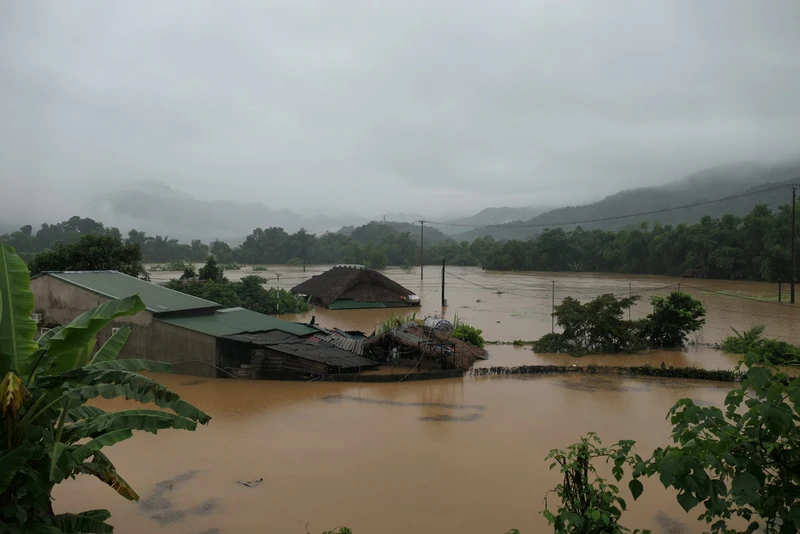 Ngập úng tại thành phố Hà Giang.