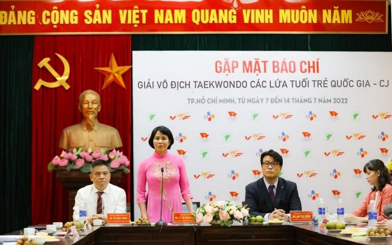 Ban Tổ chức giới thiệu Giải Taekwondo các lứa tuổi trẻ quốc gia-CJ 2022. 